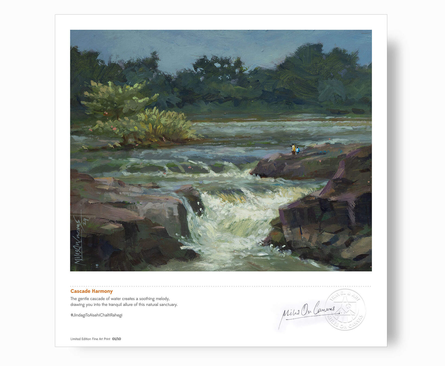 Cascade Harmony: Serenity in the Rocky River's Embrace