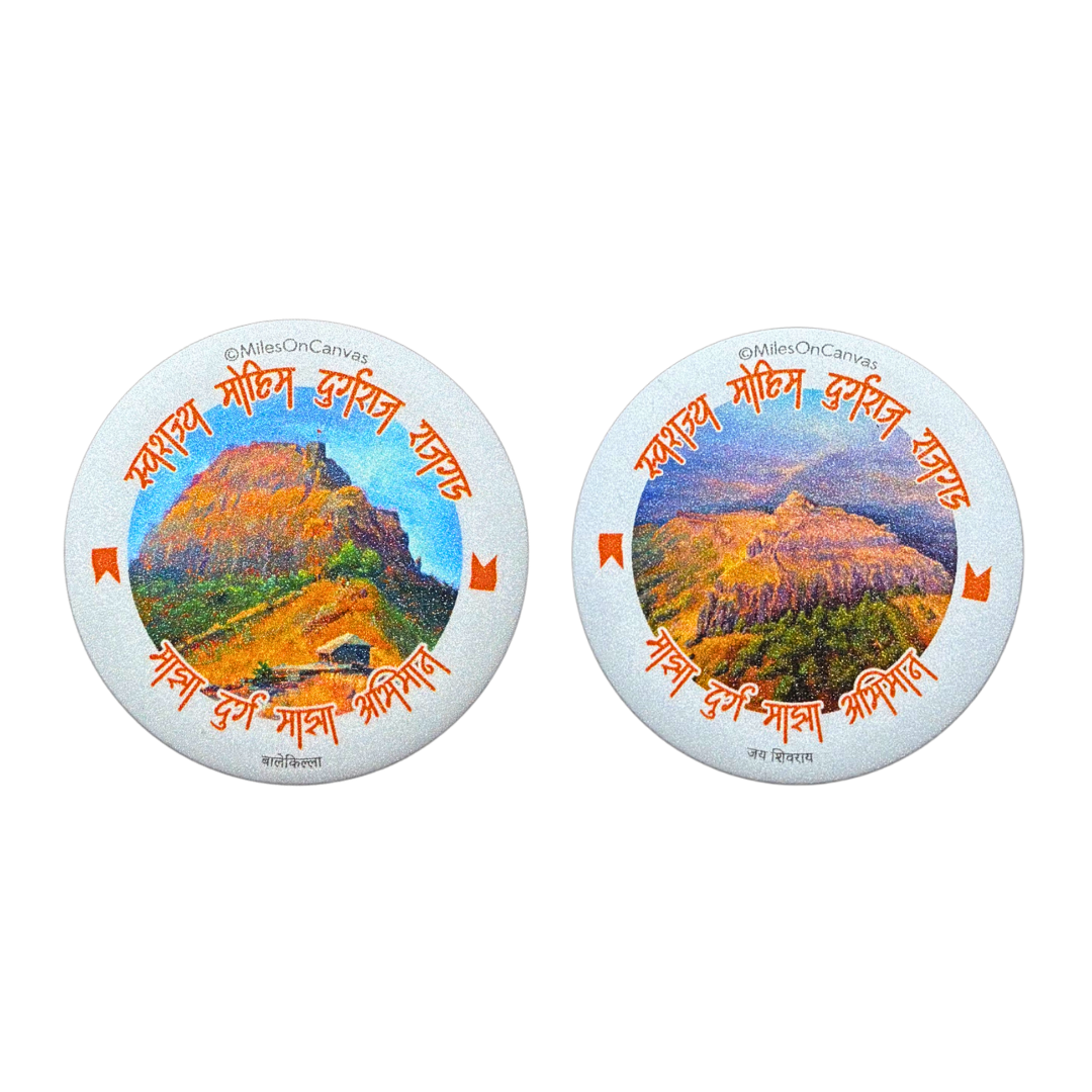 Durg Rajgad Pin Button Badge Combo