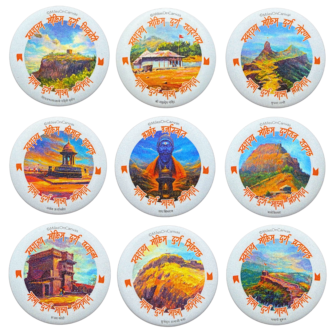 Swarajya Ashtak Pin Button Badges Combo
